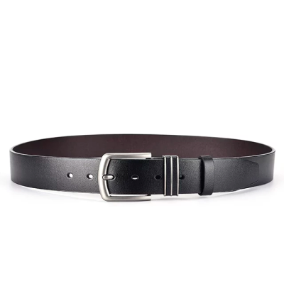 Vintage Men's Cowhide Leather Belts With Stainless Steel Buckle