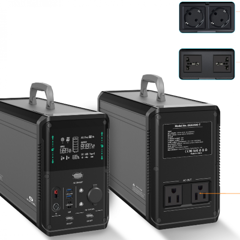 Sungzu 1000W AC/DC Output Multifunction 336000mAh Home Portable Power Outdoor Solar Generator