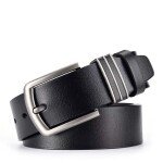 Vintage Men's Cowhide Leather Belts With Stainless Steel Buckle