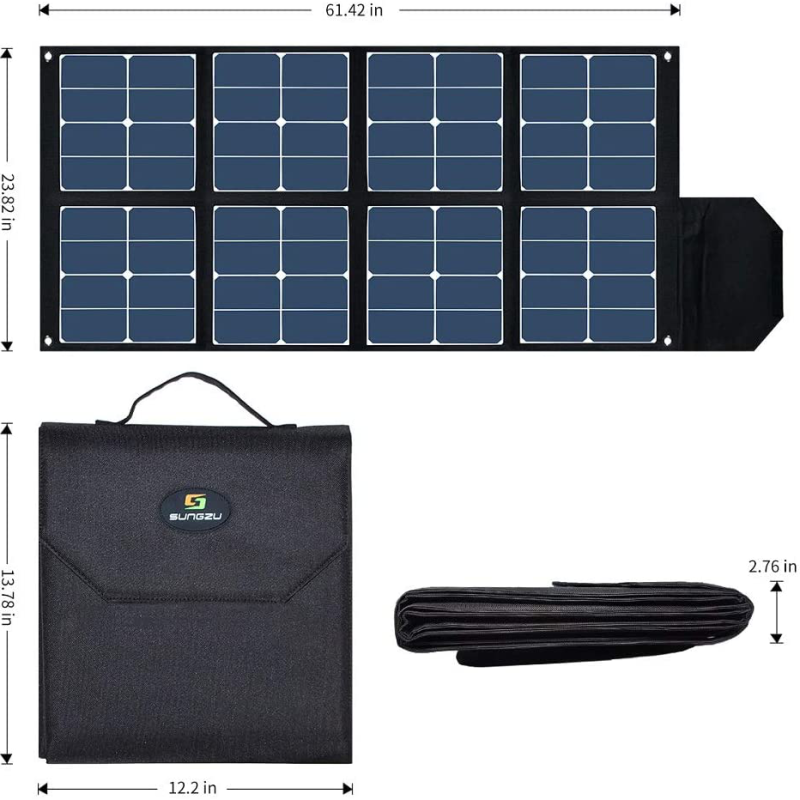 Sungzu 1000w Portable Battery AC and DC Output and Sungzu100w folding Solar Panels