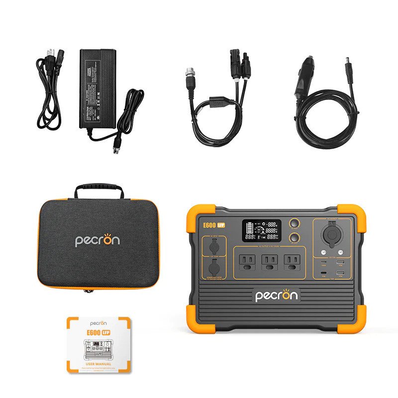 Pecron E600LFP 1200W Portable Solar Station + 200w Solar Panel